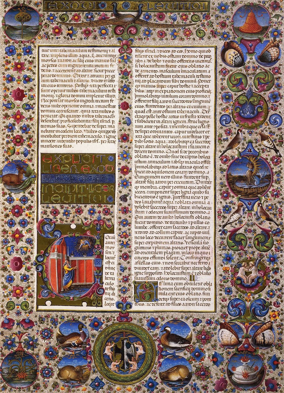 Tredje Moseboken, första volymen av Bible of Borso d
