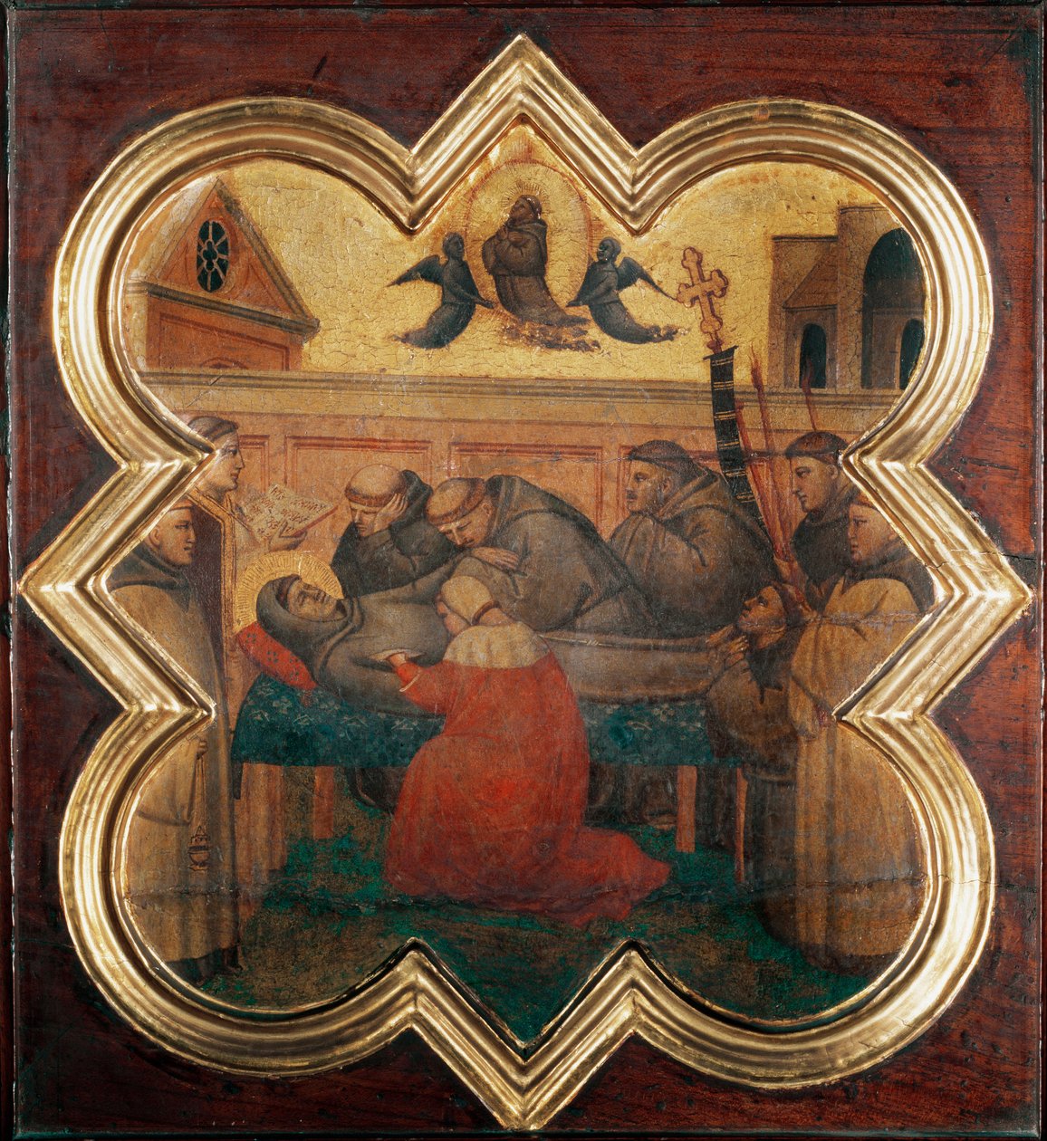Den helige Franciskus liv: helgonets död - Fresco av Taddeo Gaddi