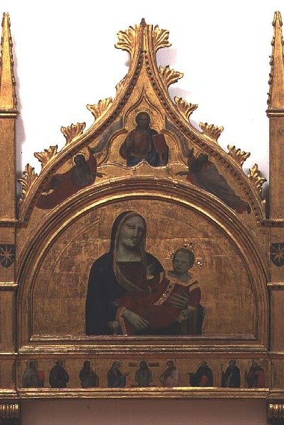 Madonna och barn (tempera på panel) av Taddeo Gaddi