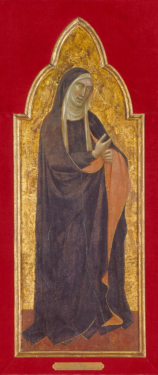 Mourning Virgin (tempera och guld på trä) av Taddeo Gaddi