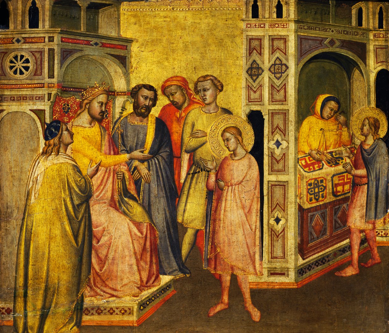 St Eligius före kung Clothar, c.1360 av Taddeo Gaddi