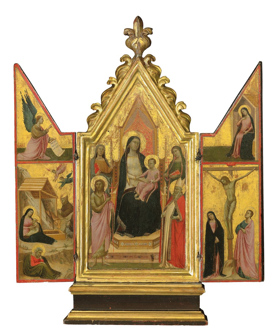 Triptyk (tempera på guldslipad panel) av Taddeo Gaddi