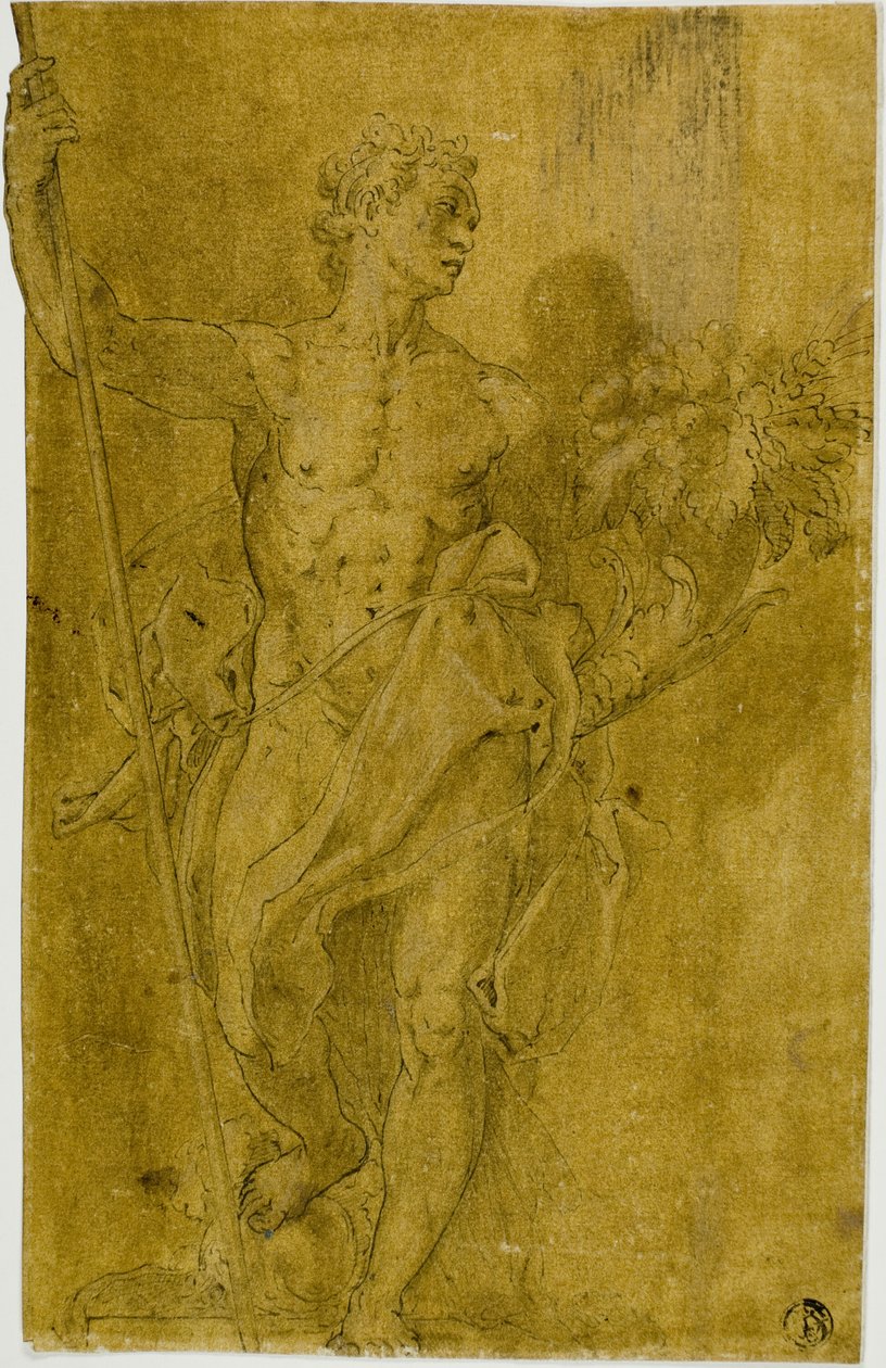 Studie till manlig allegorisk figur av Taddeo Zuccaro