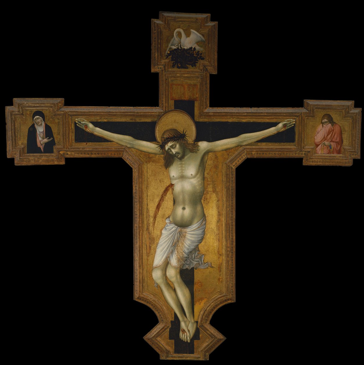 Kristus på korset, ca 1420 (målning på trä) av Taddeo di Bartolo