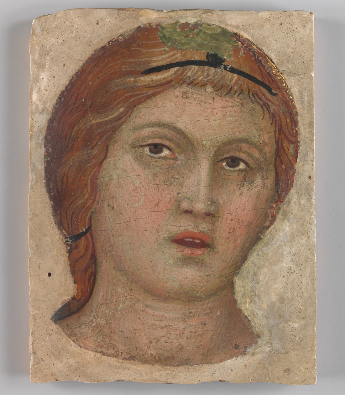 Huvudet för en ängel i full ansikte, ca. 1397. av Taddeo di Bartolo
