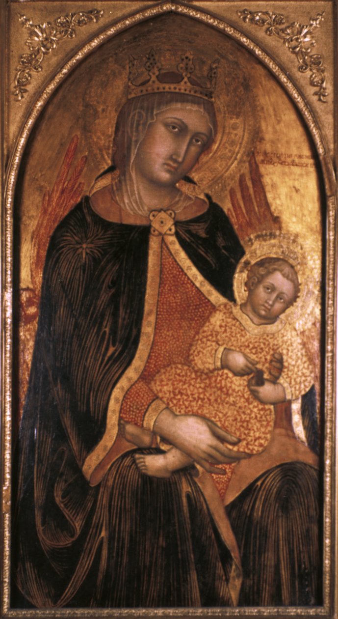 Madonna och barn, sent 1300-talets början av Taddeo di Bartolo