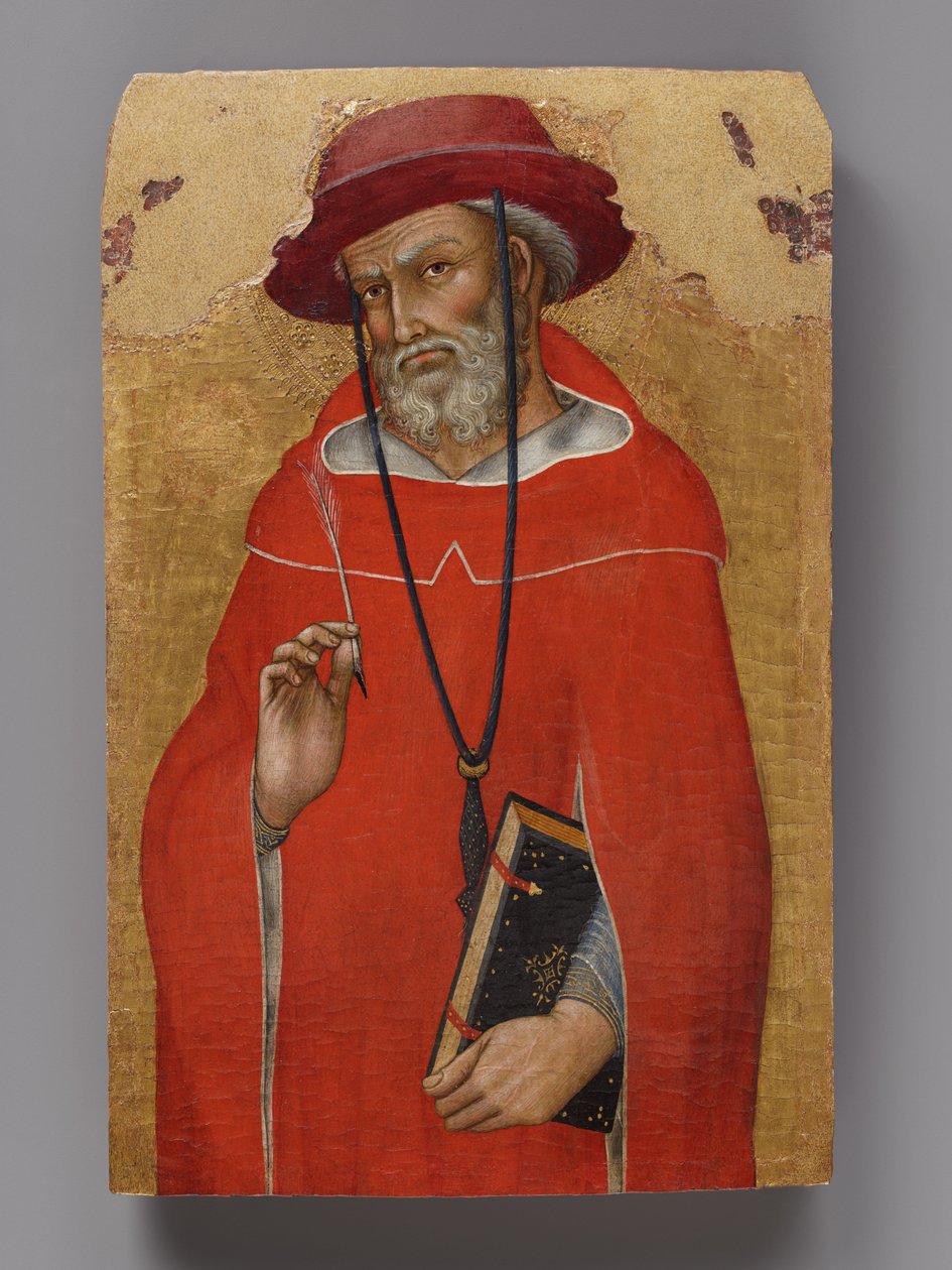Sankt Hieronymus, en av två paneler från en uppdelad altartavla av Taddeo di Bartolo