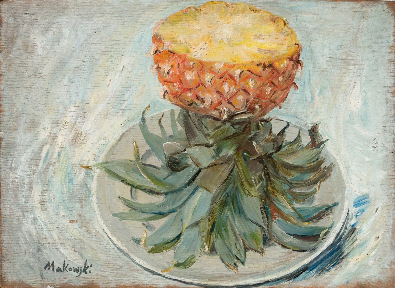 Ananas på en tallrik av Tadeusz Makowski