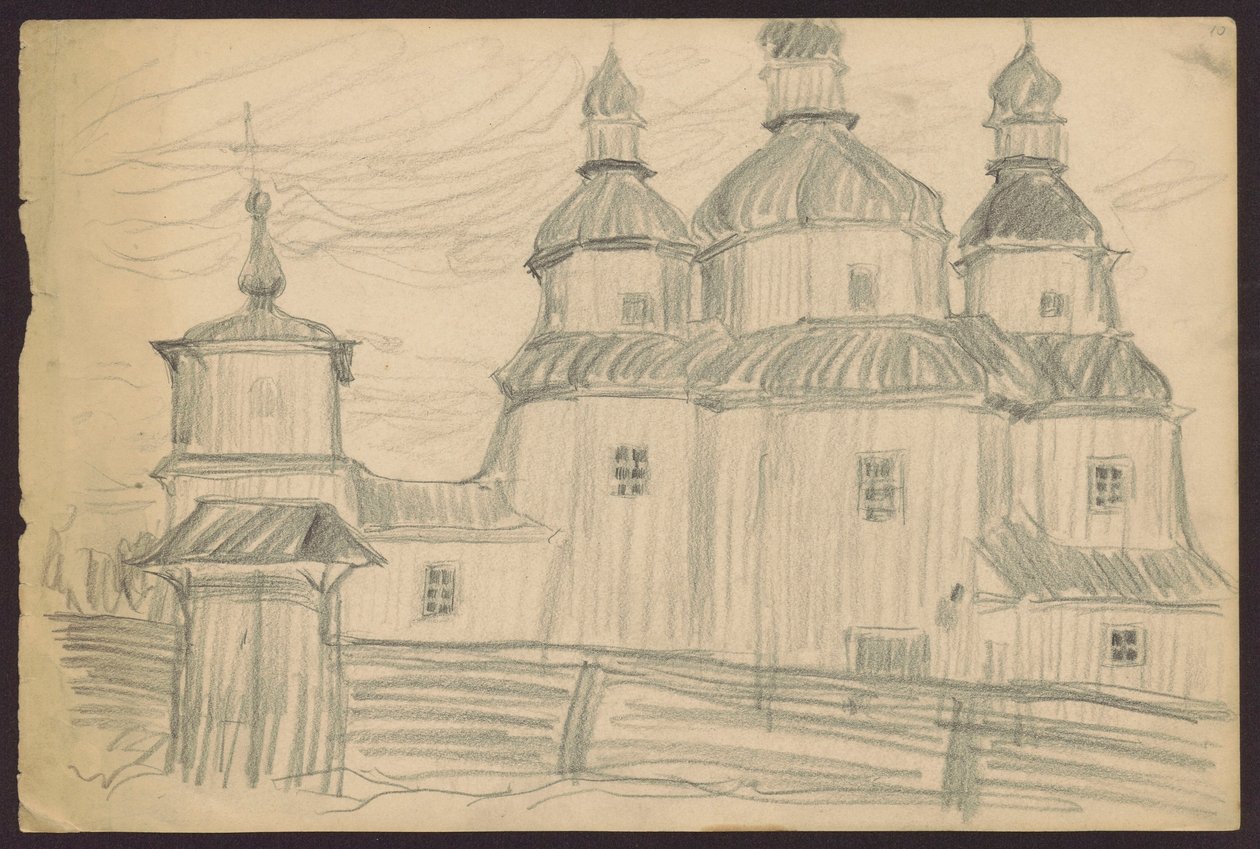 Liten ortodox kyrka av Tadeusz Makowski