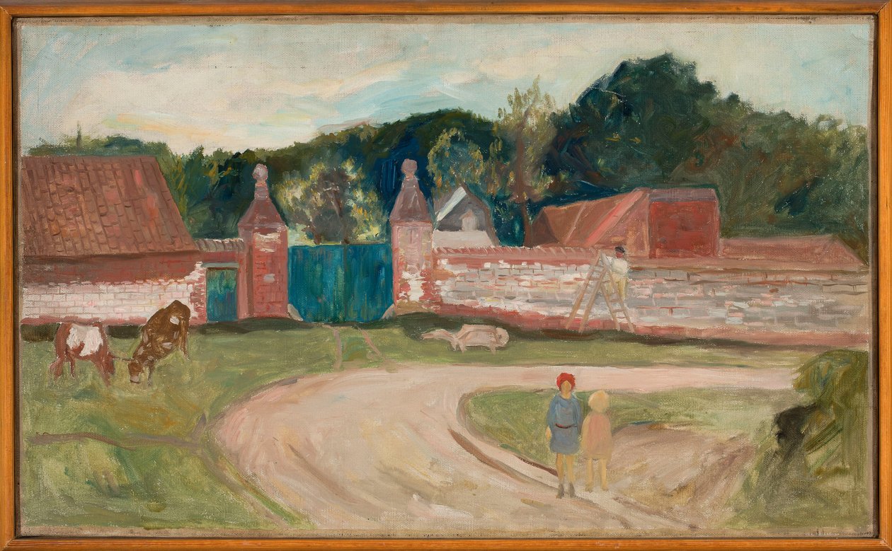 Väg framför gården av Tadeusz Makowski