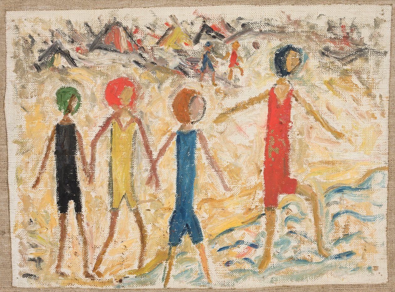 Barn på stranden av Tadeusz Makowski