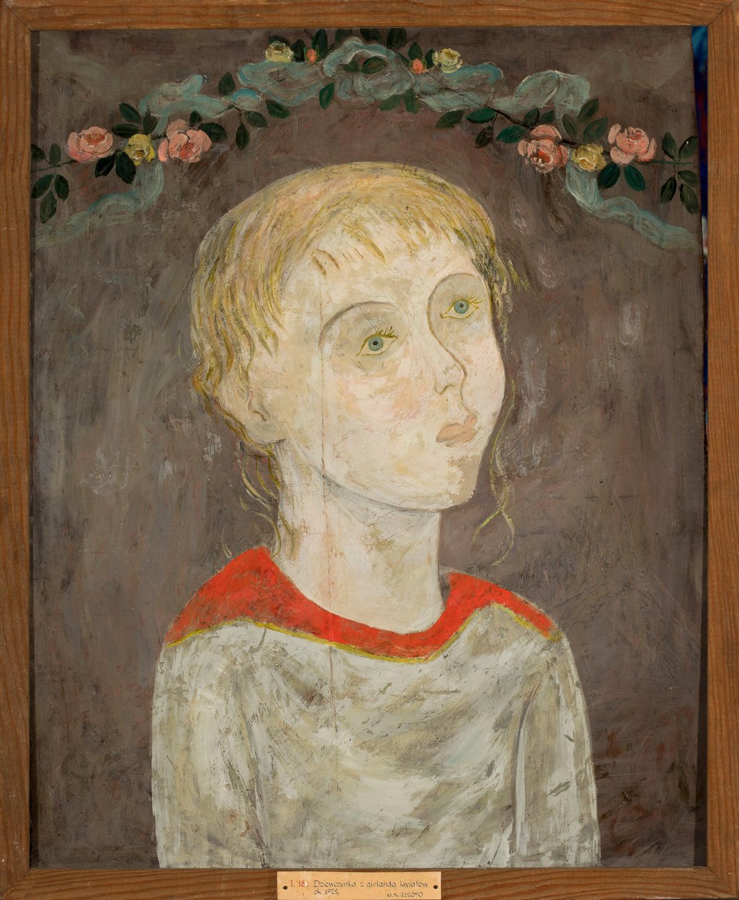 Flickan med blomsterkransen av Tadeusz Makowski