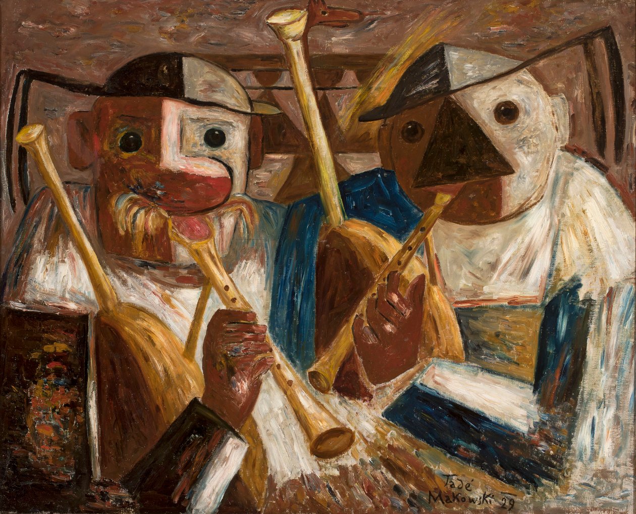 Kobziarze (flöjtspelare) av Tadeusz Makowski