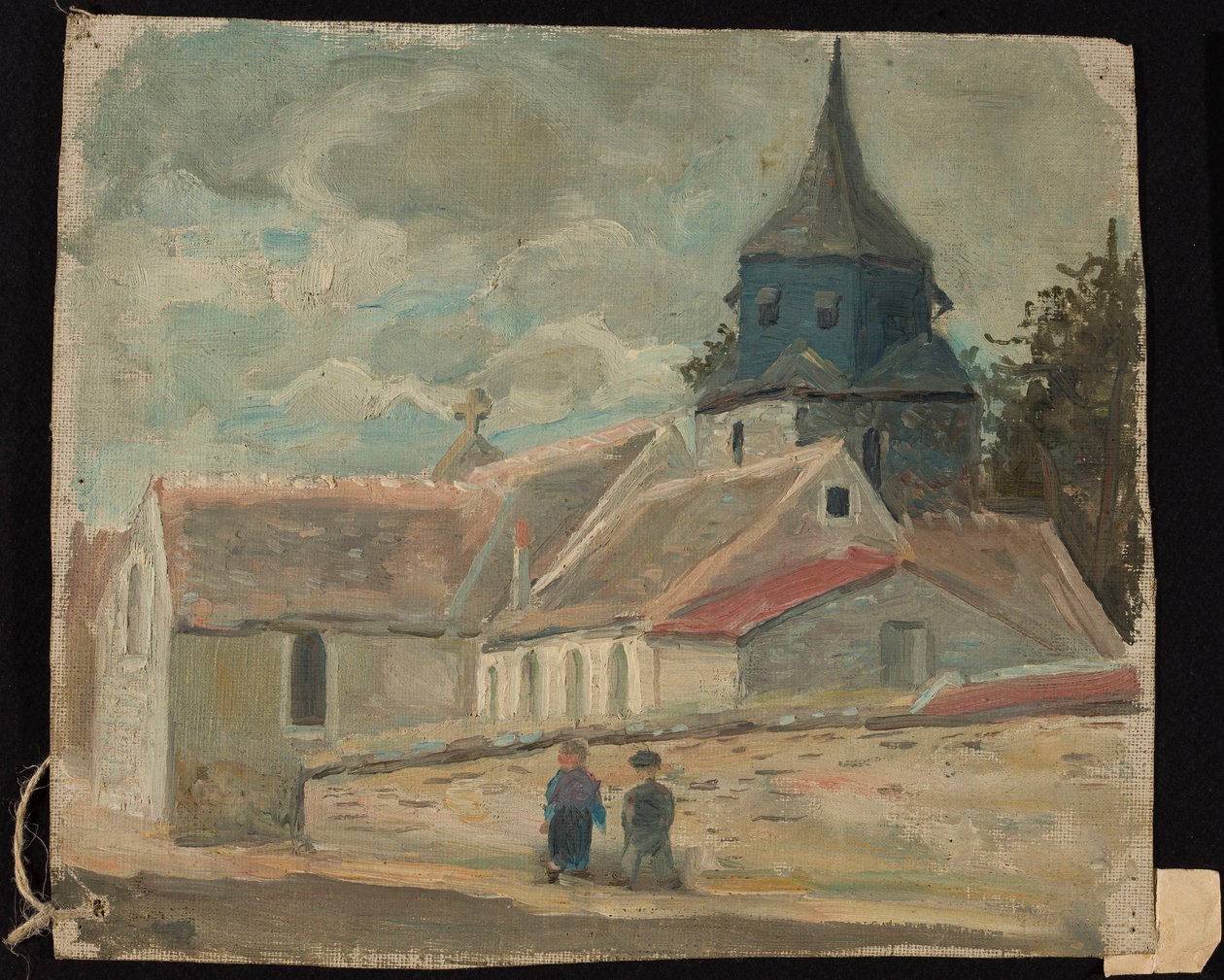 Den lilla bykyrkan (Breuilpont) av Tadeusz Makowski