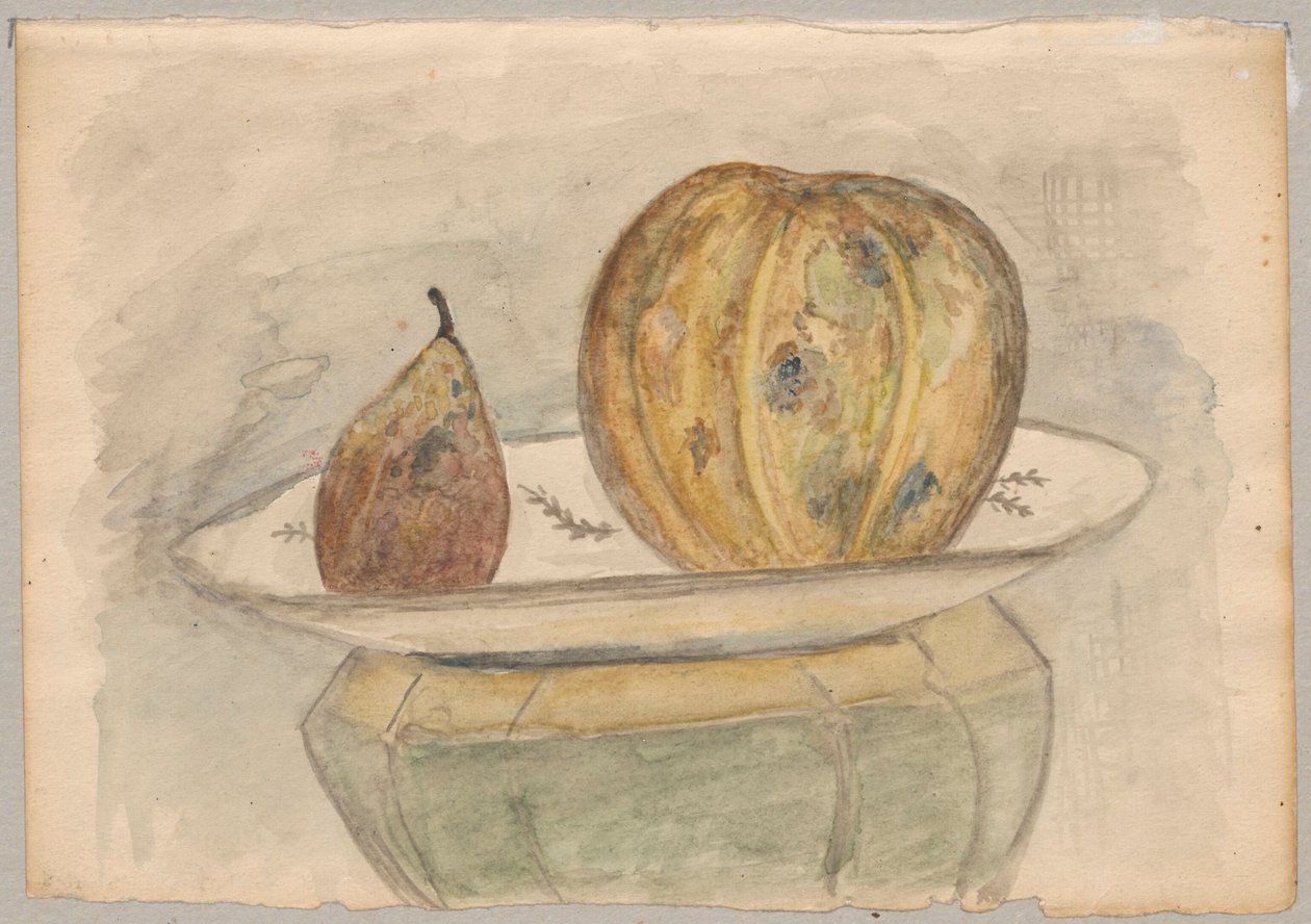 Stilleben med melon av Tadeusz Makowski