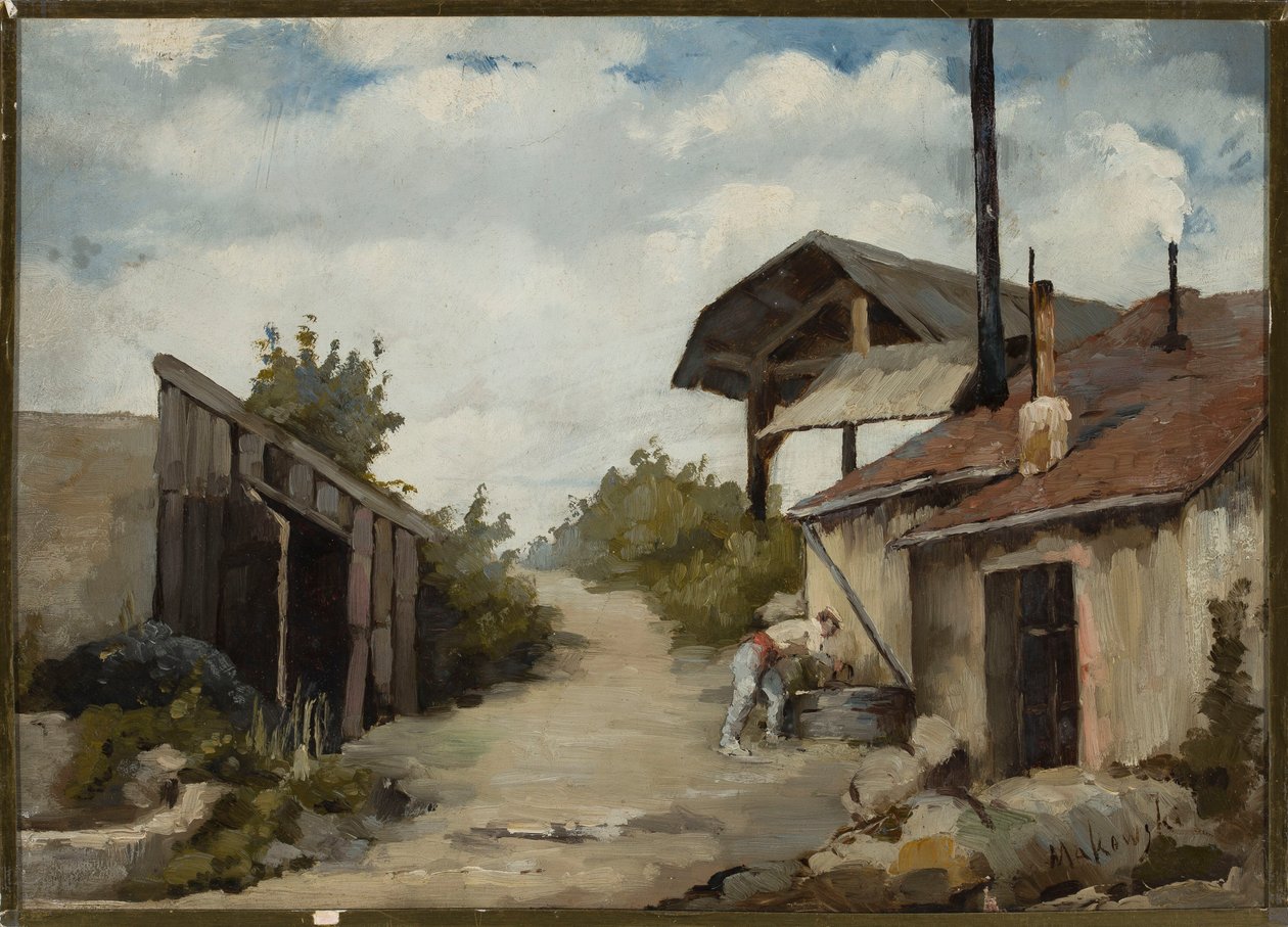 Landskap – Gård av Tadeusz Makowski