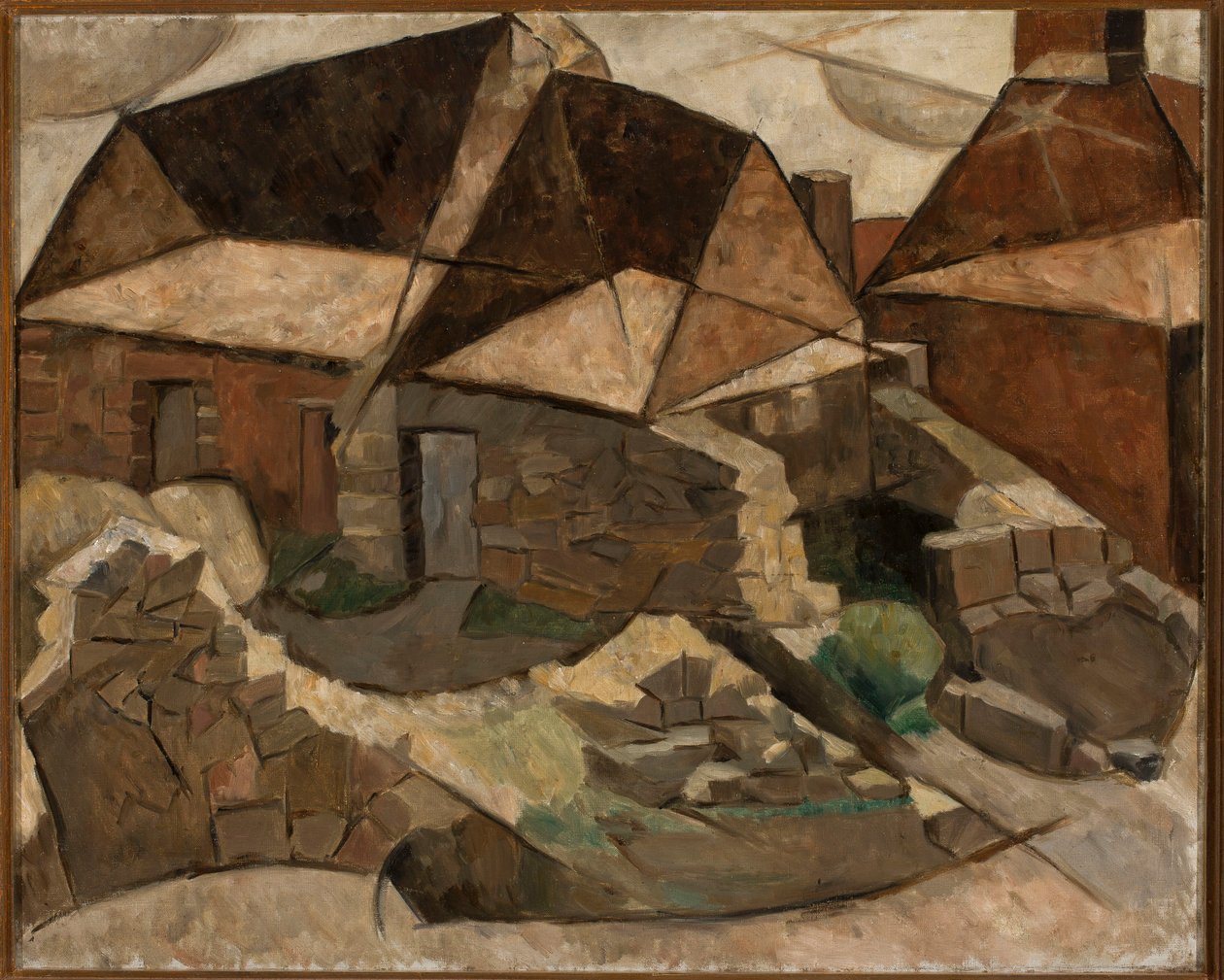 Landskap med hus av Tadeusz Makowski