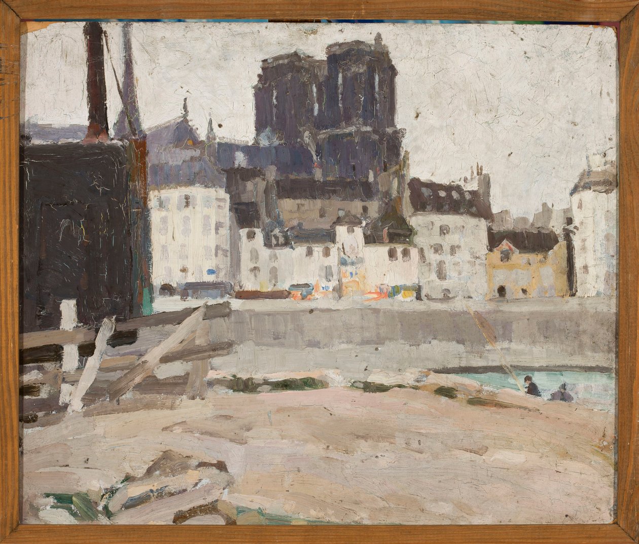 Landskap med Notre-Dame-katedralen av Tadeusz Makowski
