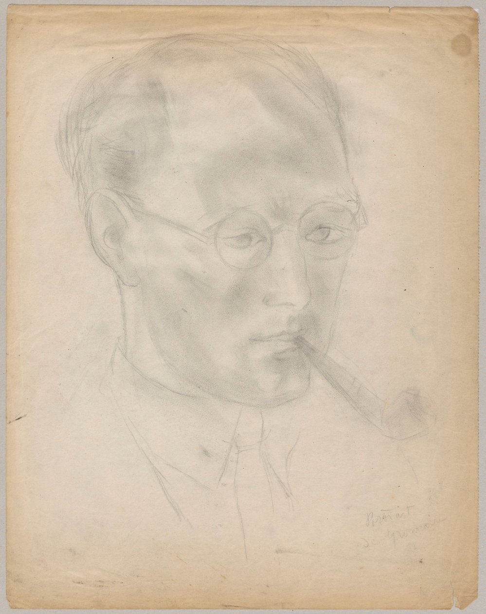 Porträtt av Marcel Gromeire av Tadeusz Makowski