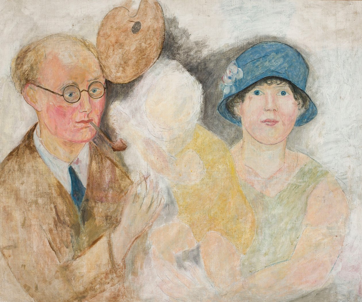 Porträtt av en målare med sin familj (M. Gromaire) av Tadeusz Makowski