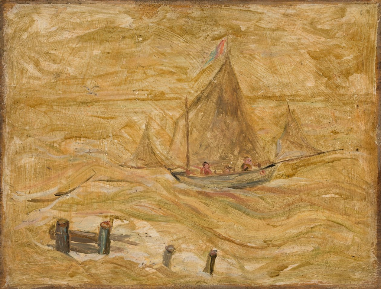Segelbåt på havet av Tadeusz Makowski
