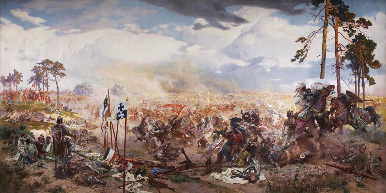 Slaget vid Grunwald, 1910 av Tadeusz Popiel