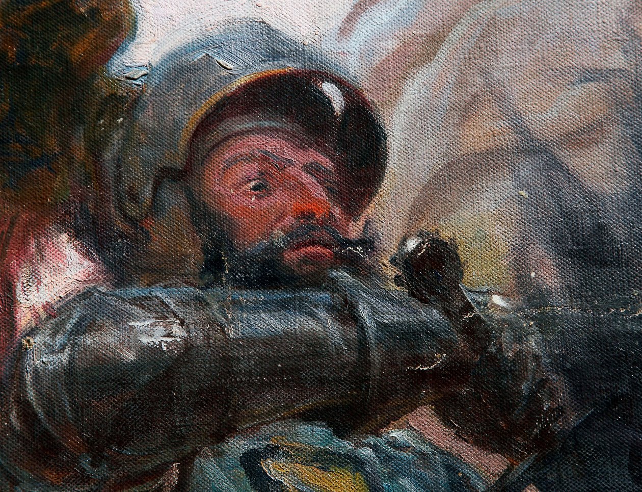Slaget vid Grunwald detalj, 1910 av Tadeusz Popiel