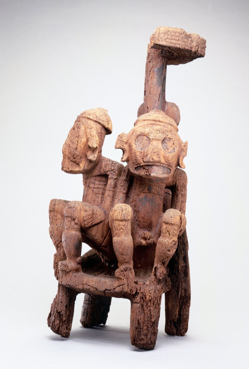 Zemi med tvillingfigurer (trä) av Taino Culture