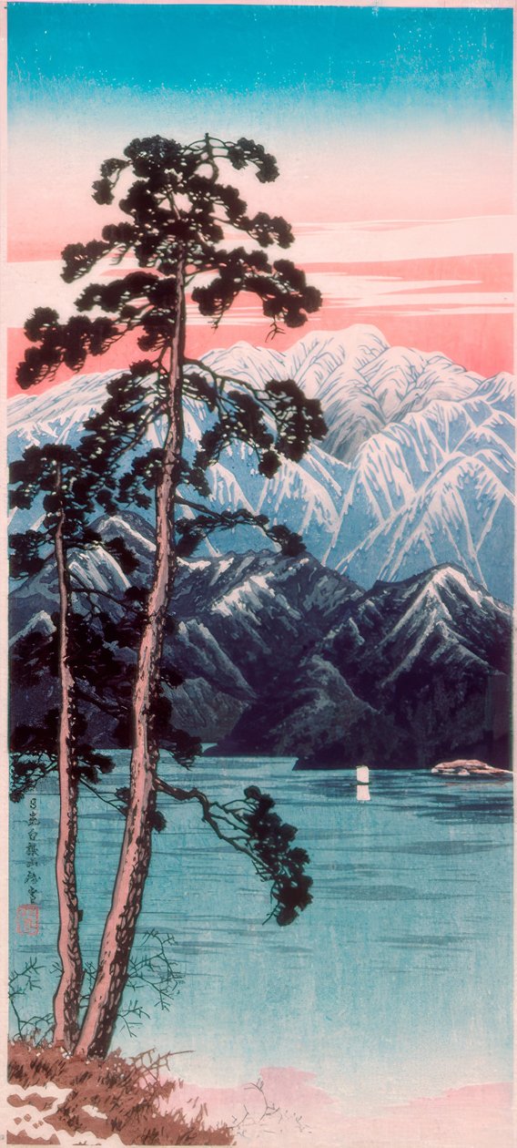 Dröjande snö på Shirane Mountain, Nikko av Takahashi Hiroaki