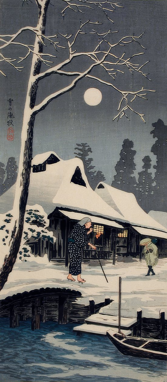 Månsken på snö av Takahashi Hiroaki