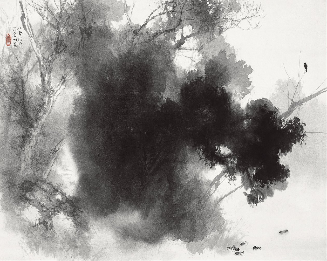 Birds at Roost av Takeuchi Seiho