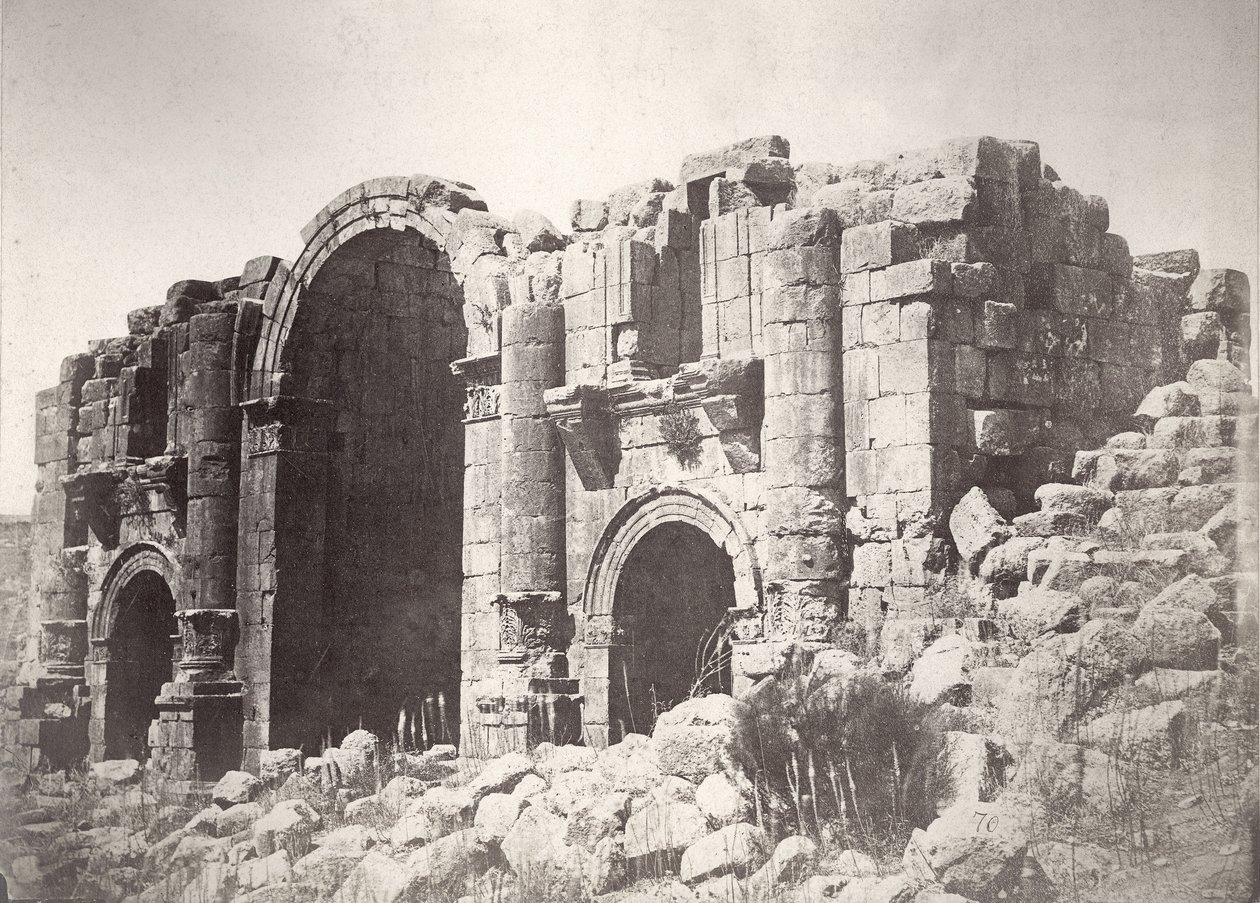 Triumfbåge i Jerash, från söder, 1875 av Tancrede Dumas
