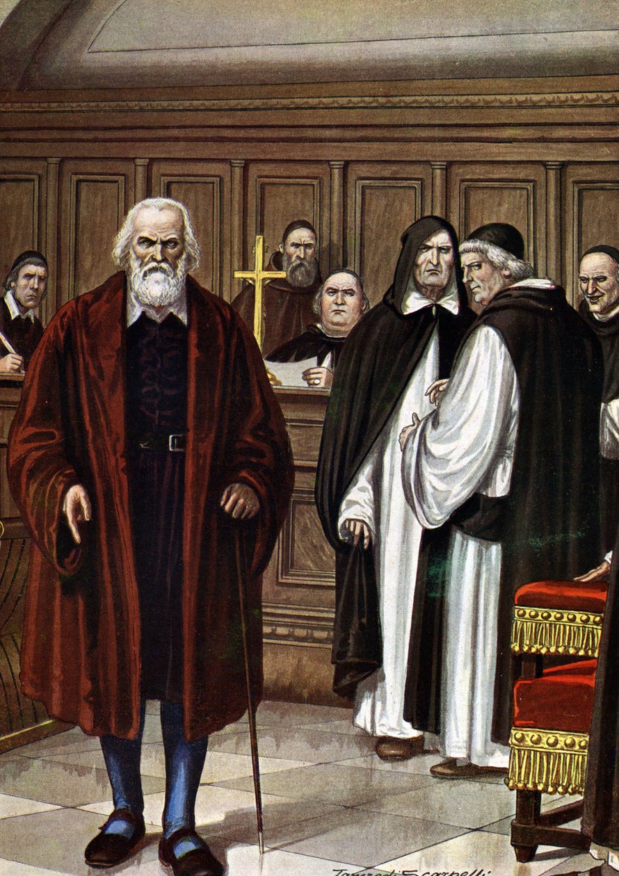 Galileen och inkvisitionen: "" E pure so muove! "" (Och ändå rör det sig är en fras som sägs ha yttrats före inkvisitionen av den italienske matematikern, fysikern och filosofen Galileo (Och ändå rör den sig är en fras som sägs ha uttalats innan av Tancredi Scarpelli