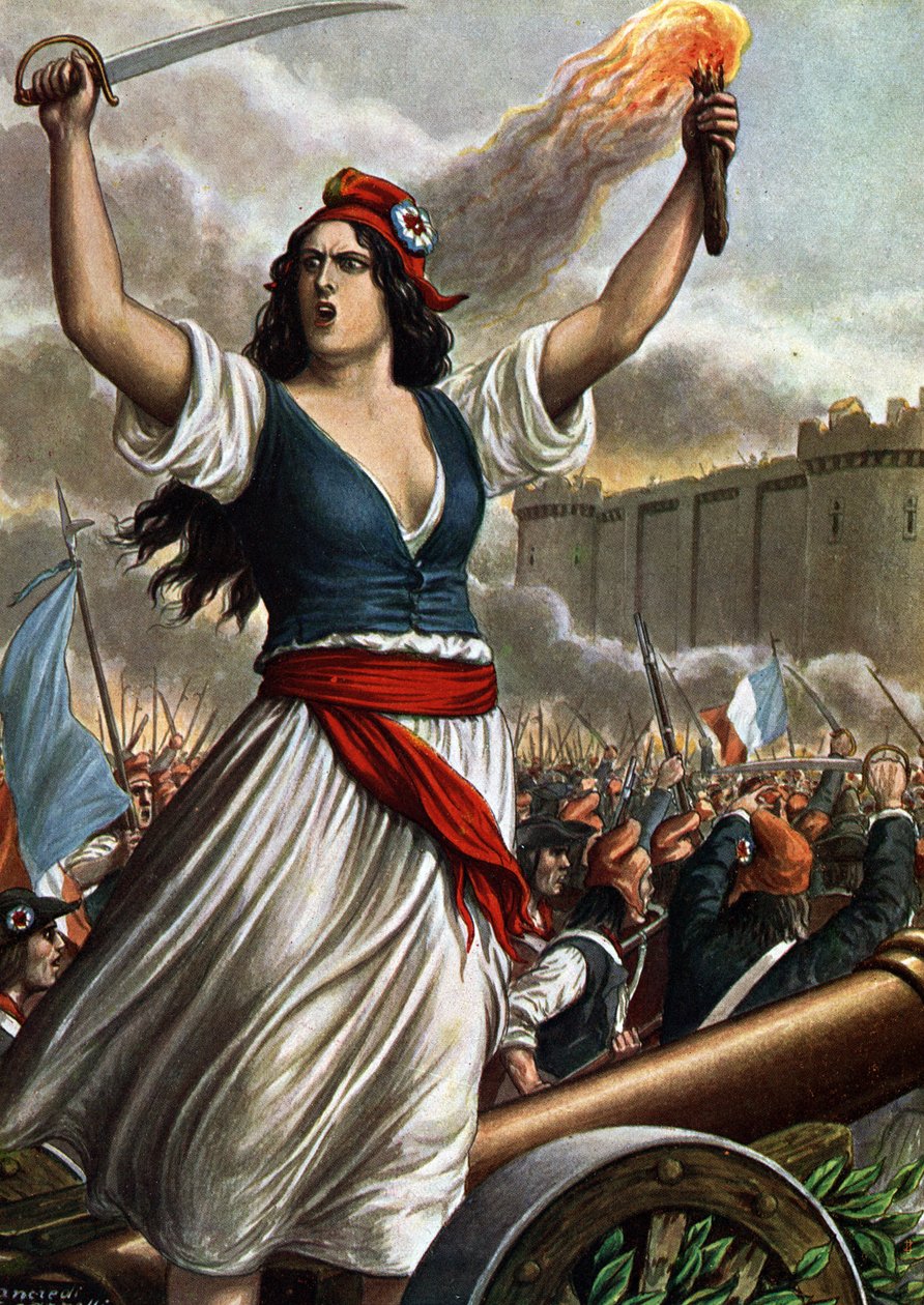 Franska revolutionen 1789: stormningen av Bastiljen den 14 juli av Tancredi Scarpelli