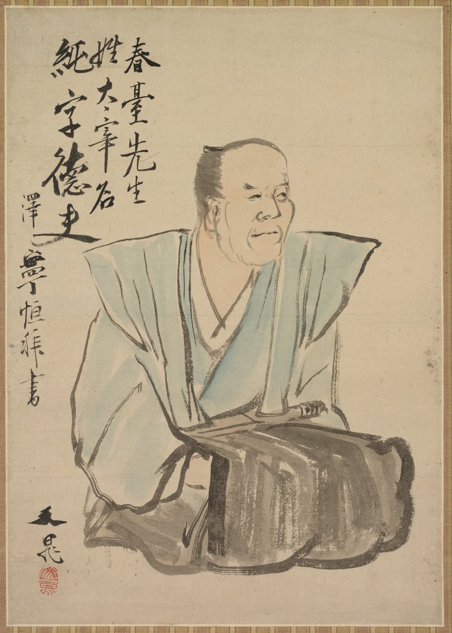 Imaginära porträtt av Shundai Dazai av Tani Buncho