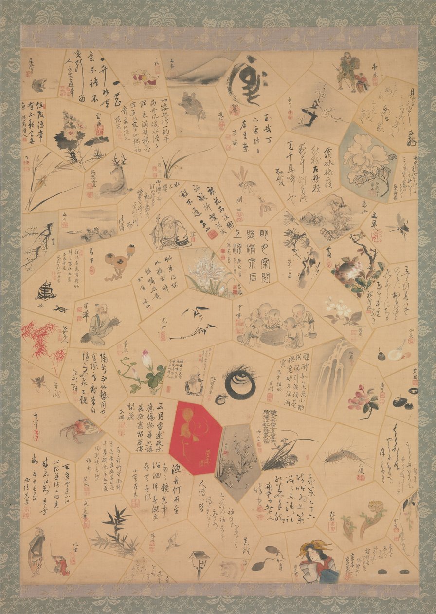 Diverse målningar och kalligrafi för det tredje året av Bunsei-eran, 1820. av Tani Buncho