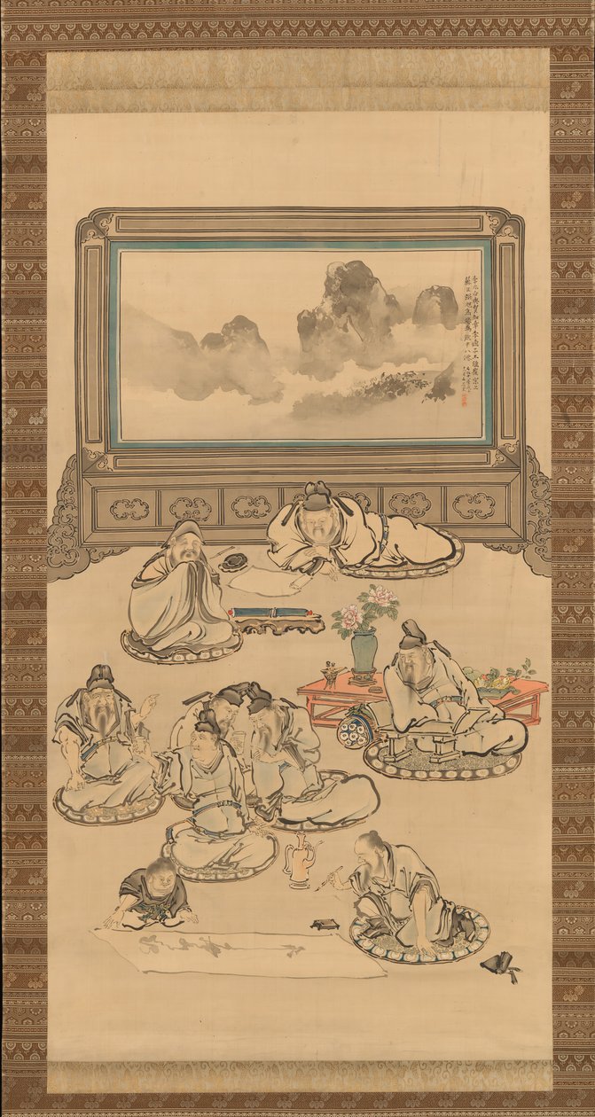 De åtta odödliga i vinkoppen, 1828. av Tani Buncho