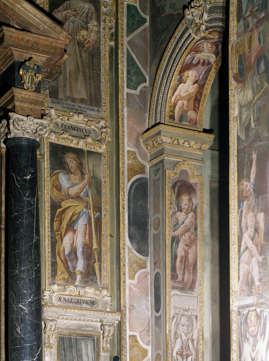 Detalj av 1629 fresker, av Antonio d
