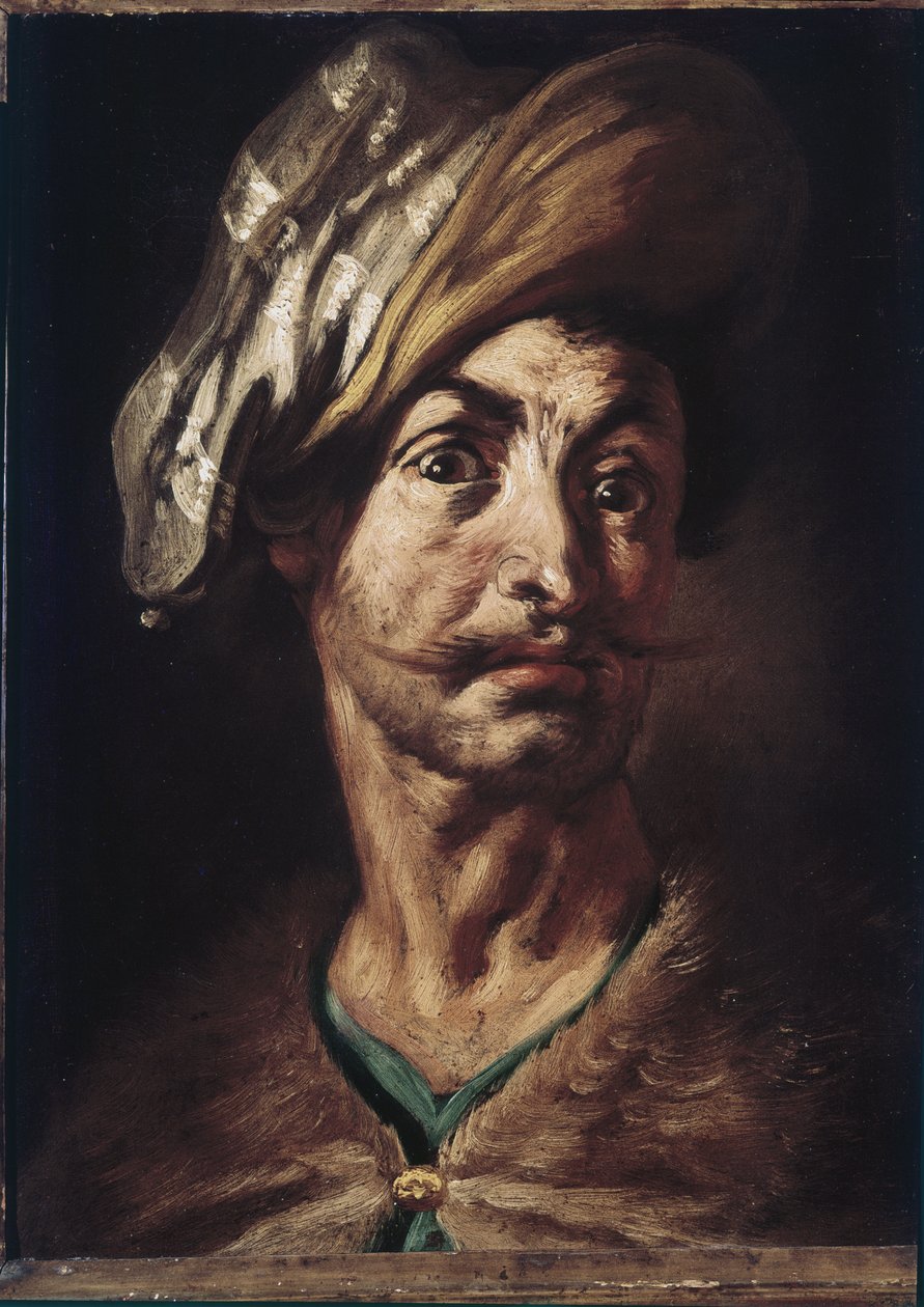 Mans huvud med turban av Tanzio da Varallo