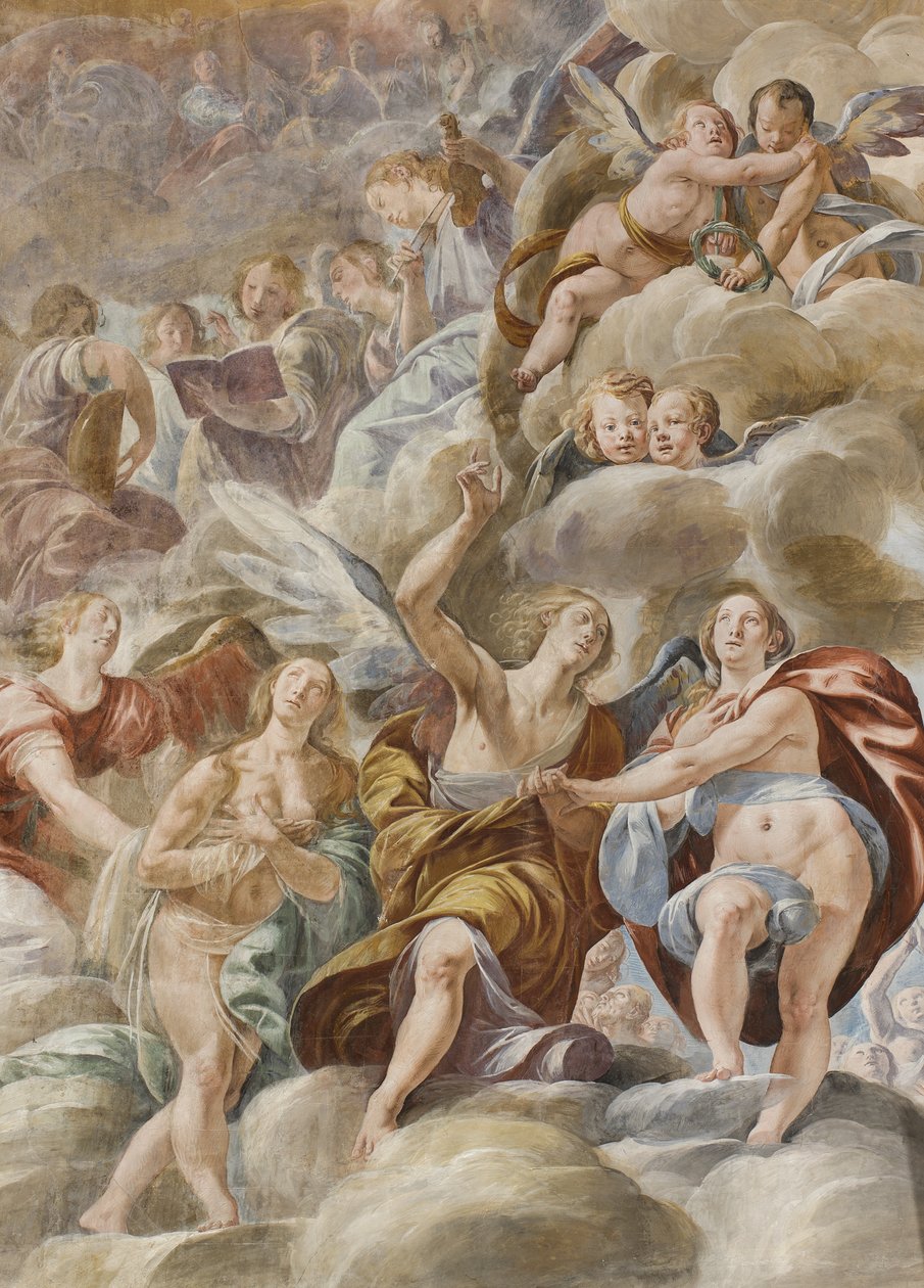 Musiker änglar och heliga själar, 1629 av Tanzio da Varallo
