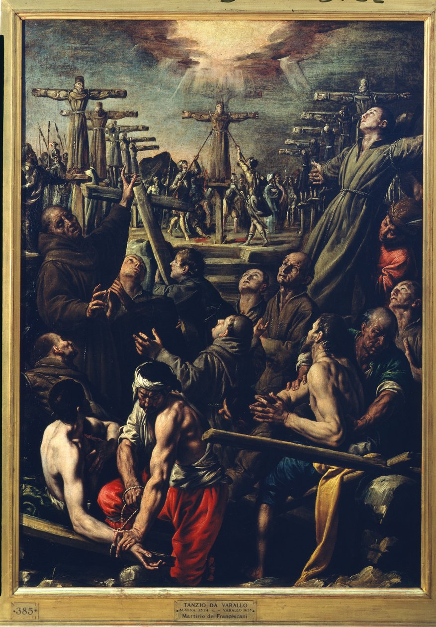 Franciscan Friars martyrskap i Nagasaki, ca 1627 (olja på duk) av Tanzio da Varallo