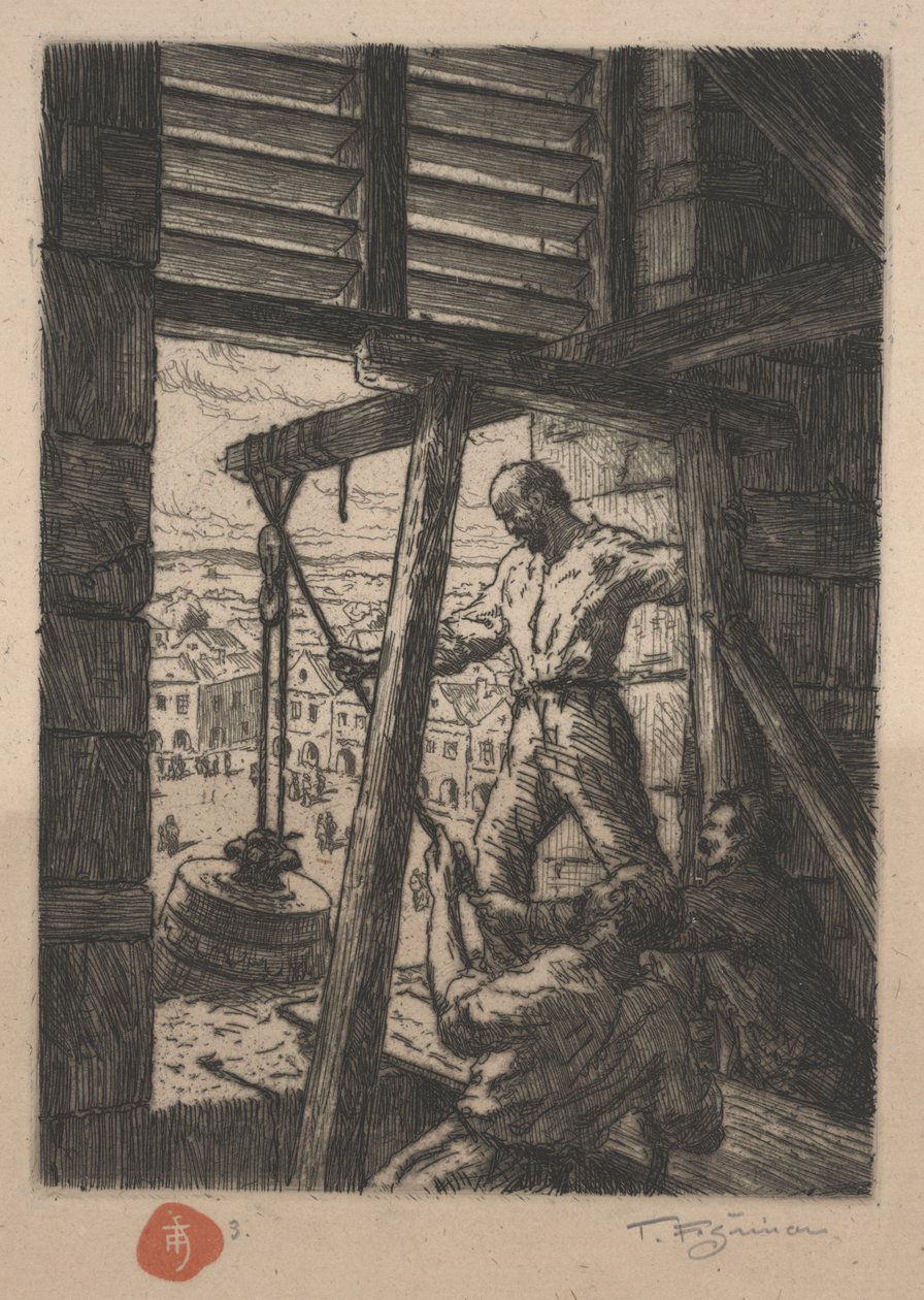 Fetching Down the Bell in the War I, 1917 av Tavík František Šimon