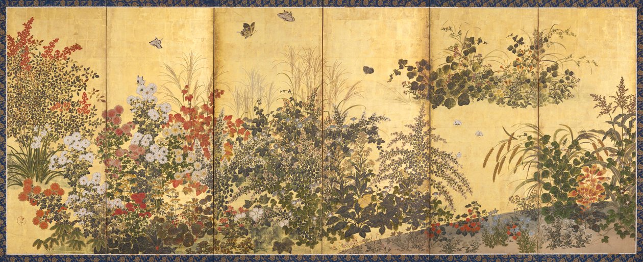 Blommor och fjärilar av Tawaraya Sotatsu