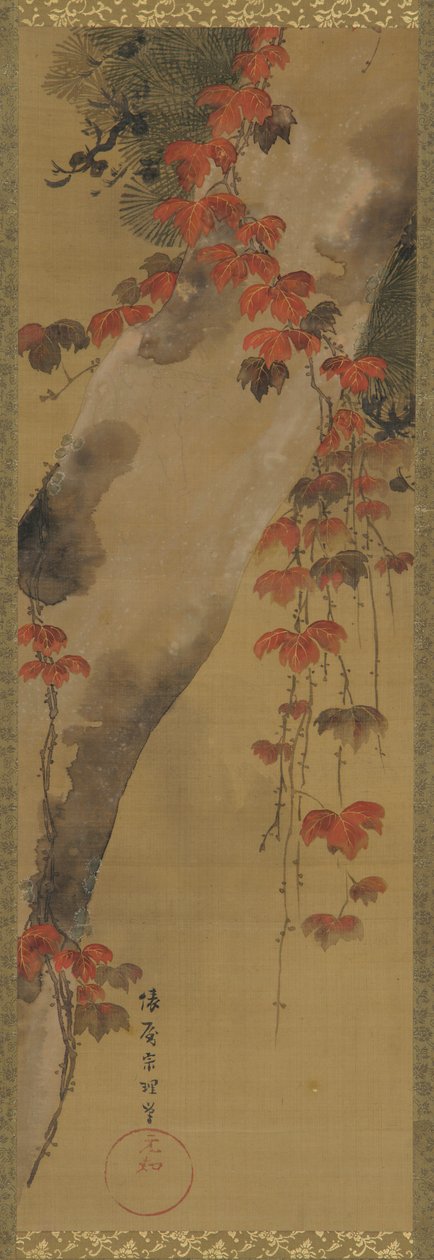 Tall och höstranka, Edo-period, sent 1700-tal. av Tawaraya Sōri