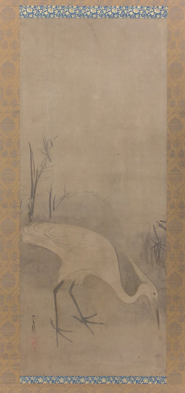 White Heron Shirosagi zu, tidigt 1600-tal. av Tawaraya Sotatsu