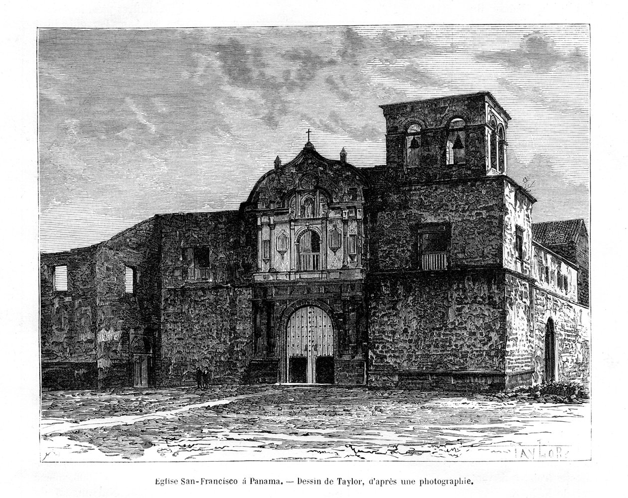 Church of San Francisco, Panama, Centralamerika, 1800-talet av Taylor