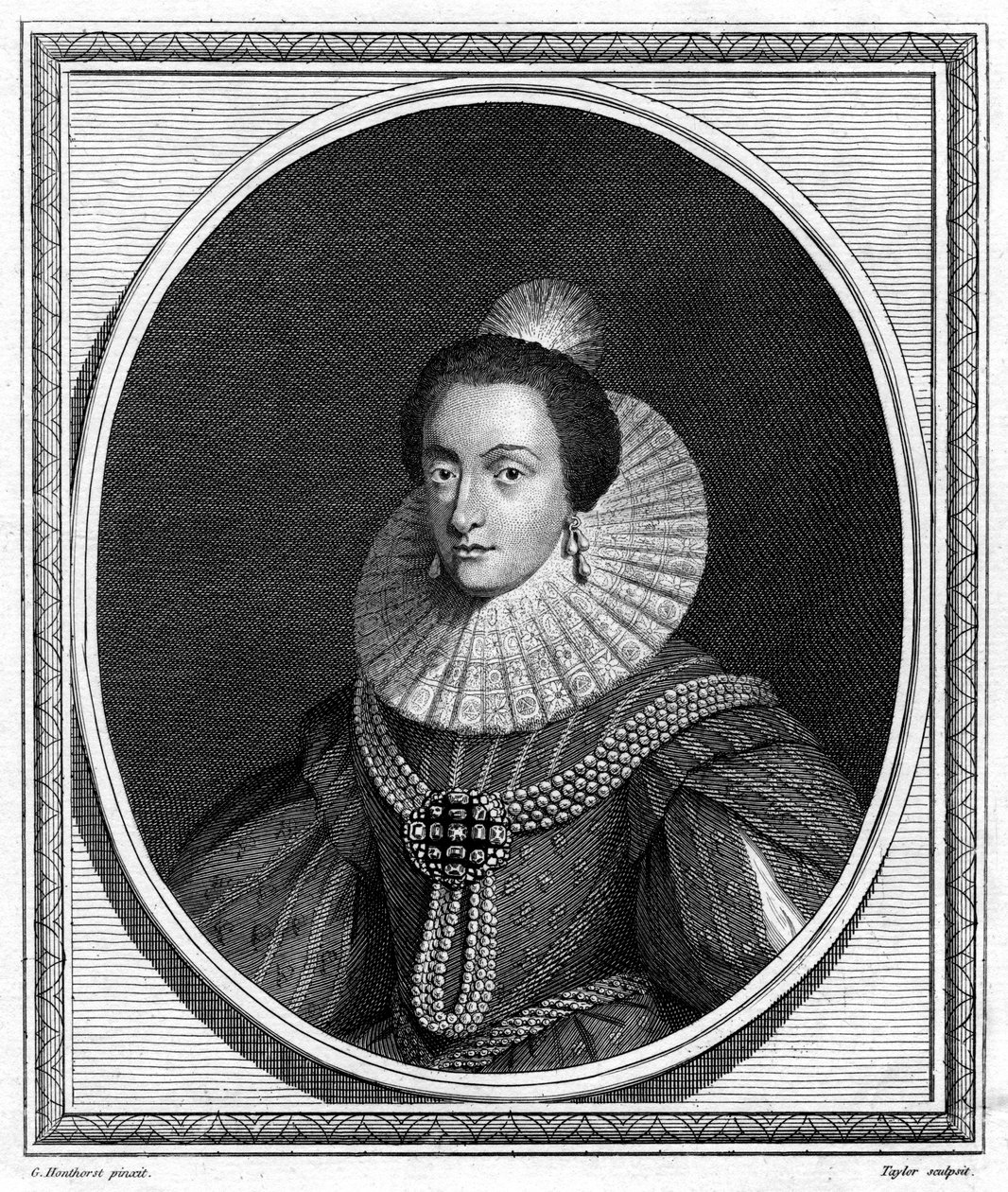 Elizabeth, kurfursten Palatine och drottning av Böhmen, 1787. av Taylor