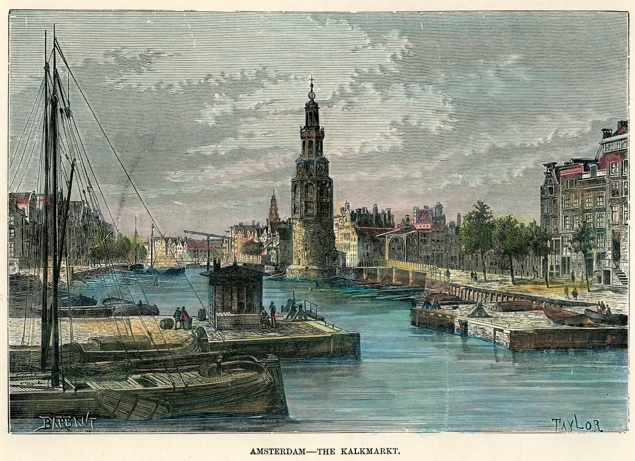 Kalkmarkt, Amsterdam, Nederländerna, c1880. av Taylor