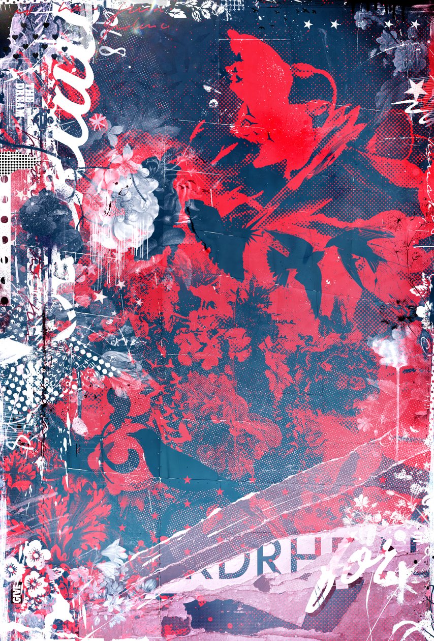 Beyond Leisure, 2015 (Collage på duk) av Teis Albers