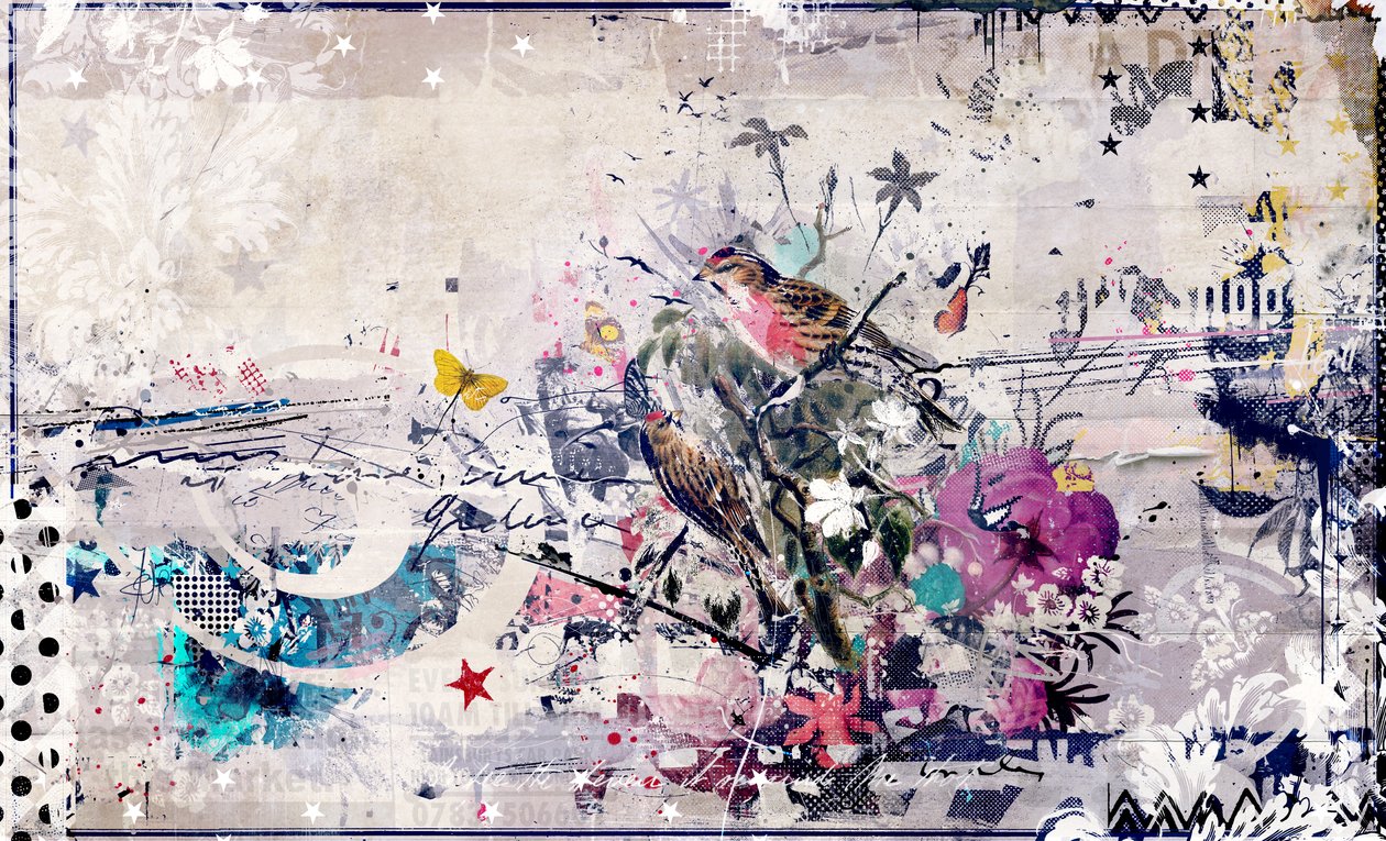 Bigger Better, 2014 (Collage på duk) av Teis Albers